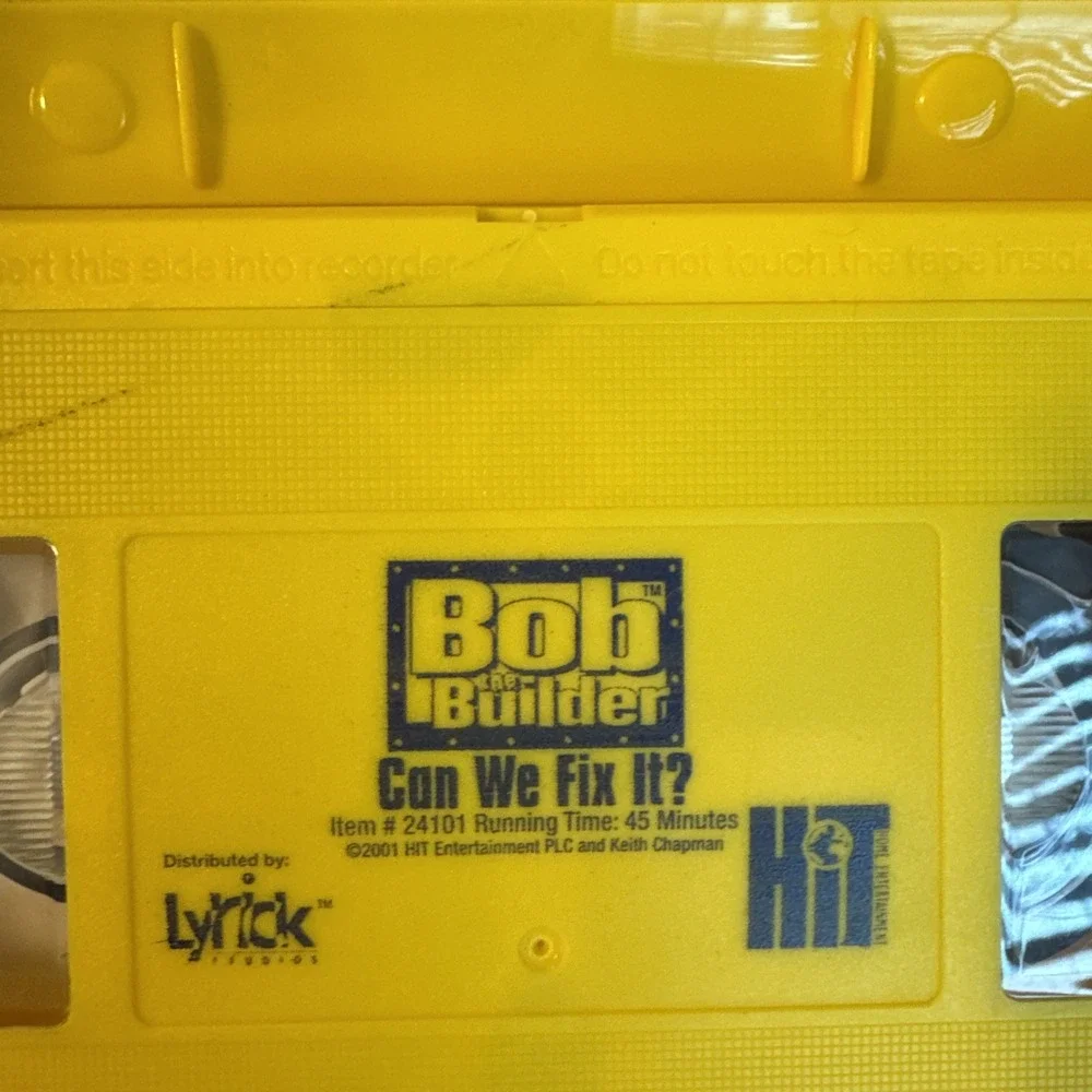 4 - Bob the Builder VHS Tapes Yellow Tapes VHS Lot: Busy Bob, Big Game, Can We..